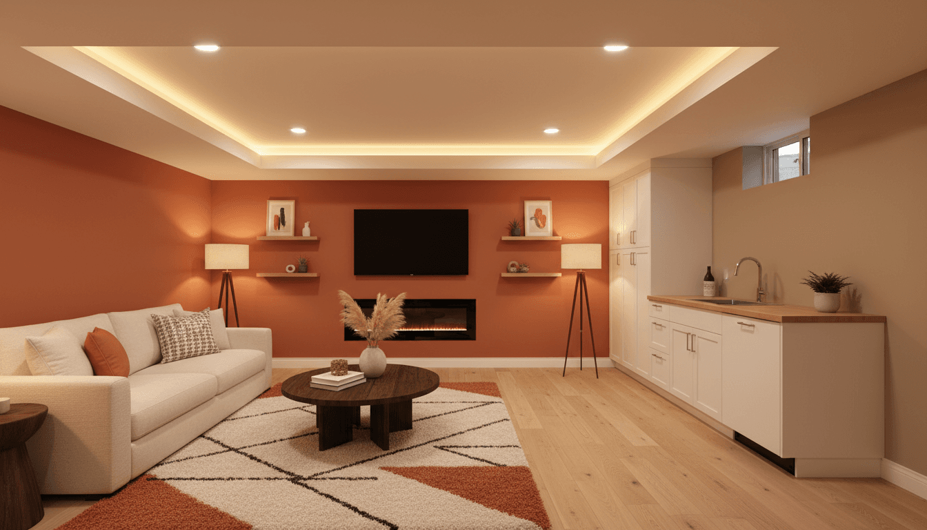 Completed basement suite interior